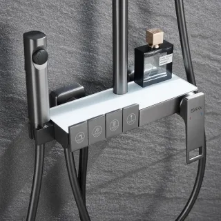 Душевая стойка Black&White Universe 5012MG оружейная сталь